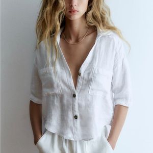 Zara white blouse